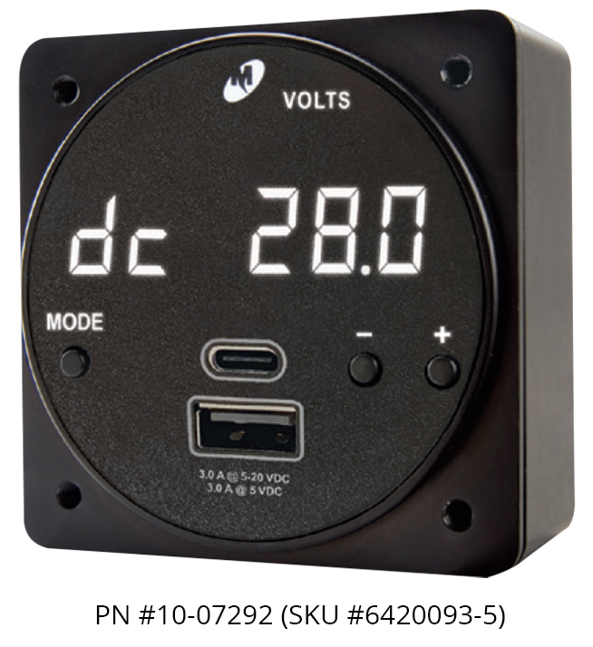 Mid-Continent Instruments and Avionics CHRONOS Digital Clock 6420093-3