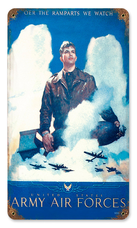 Army Air Forces Metal Sign 8X14