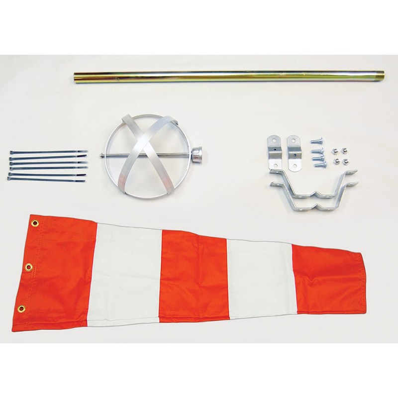 8X36 Orange & White Windsock Kit