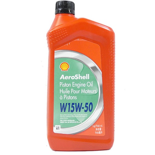 [RX1-08-05451-6] AeroShell Oil 15W-50 Multi-Grade - Case Of 6 Quarts