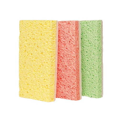 [RX1-09-05883] Celeste Pink Cellulose Sponges With White Scrubber 40 Count