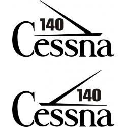 [RX1-09-43528-1] Cessna 140 PlacardBlackLeft