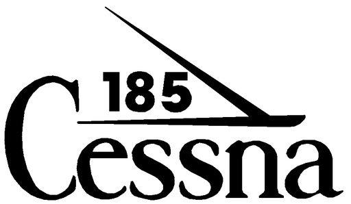 [RX1-09-43954] Cessna 185 Decal - Black