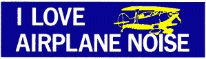[RX1-14-00105] I Love Airplane Noise Bumper Sticker