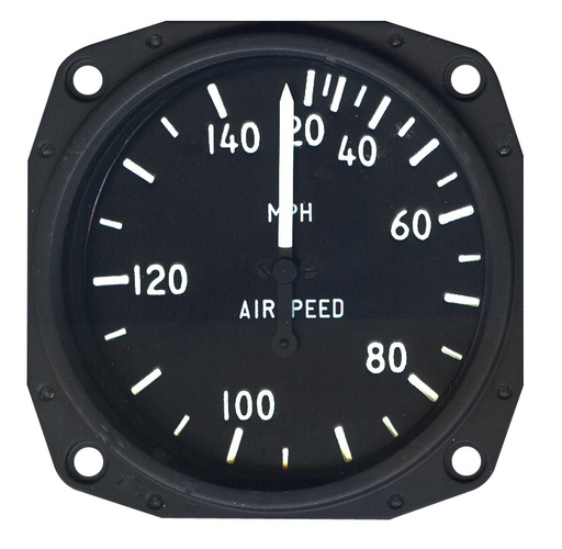 [RX1-10-05392] Skysports Non-TSO 3-1/8 Airspeed Indicator 20-140 MPH
