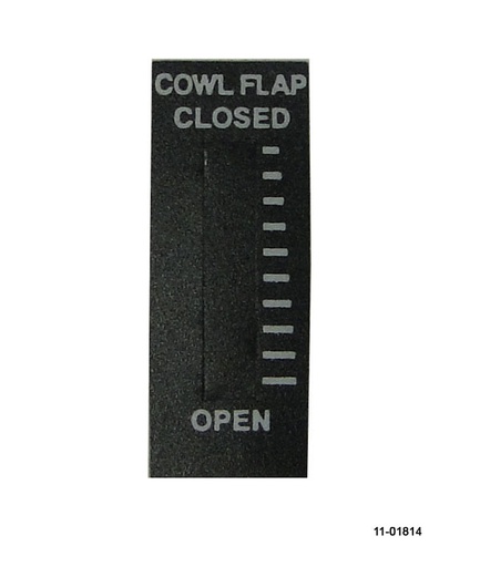 [RX1-11-01576] Rac Cowl Flap Label Large For R2S Rocker Switch
