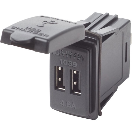 [RX1-11-16258] Fast Charge 4.8A Dual USB Charger Switch Mount