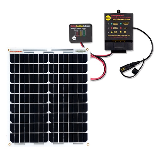 [RX1-11-19247] BatteryMINDer 12V/24V Aviation Adjusted Solar Charger With 20W Solar Panel For Concorde Batteries