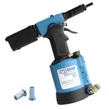 [RX1-12-03505] Blue Pneumatic Pin Pull Spin Ultra Rivet Nut Metric