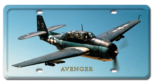 [RX1-13-08210] Avenger Metal License Plate 12X6