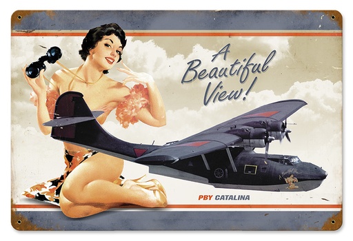[RX1-13-08549] Pby Beautiful Metal Sign 18X12
