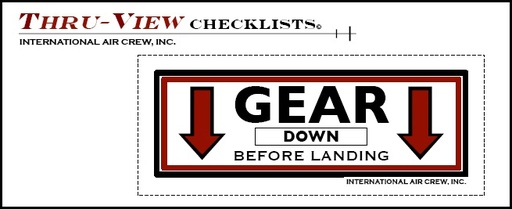 [RX1-13-12967] Gear Down Before Landing Decal