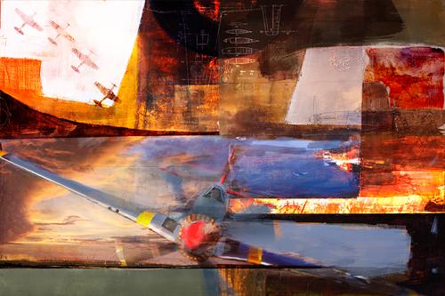 [RX1-13-13178] Martin Young Art Mustang Dreams North American P51 Print 36X24