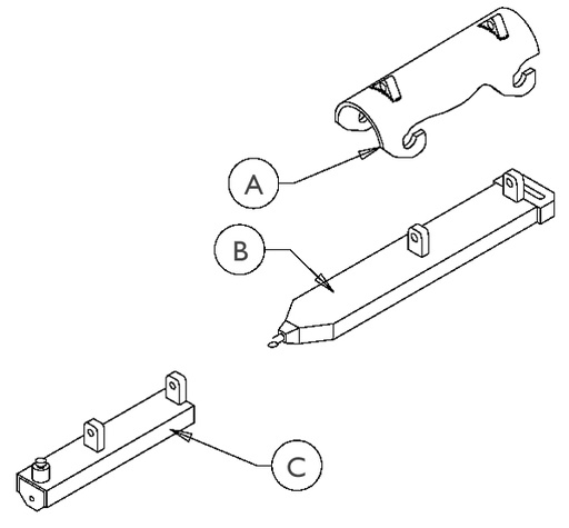 [RX1-13-16163] Brackett Wheel Carrier For Bdw-500M