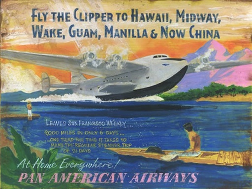 [RX1-13-17570] Flying Clipper Metal Sign 15X26