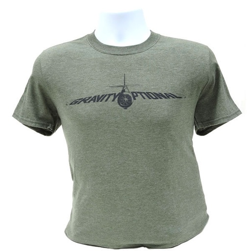 [RX1-13-21120-1] Grvty Optnl Tshirt Heather Military Green Med
