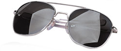 [RX1-14-02123] G.I. Type Pilots Aviator Sunglasses - Chrome/Smoke