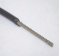 [RX1-15-06044] Stainless Steel Cable 1/16"X 3/32" Black Nylon Coating 7X7