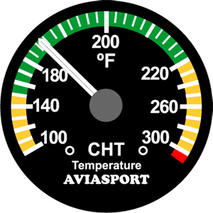 [RX1-15-08390] Rotax 912Ul CHT Gauge 2 100-300 F