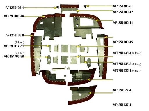 [RX1-05-03280] Cessna C-206E Baffle Set