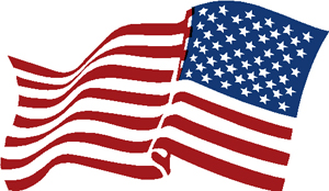 [RX1-09-43106-2] American Flag Decal Wavy 6 Right