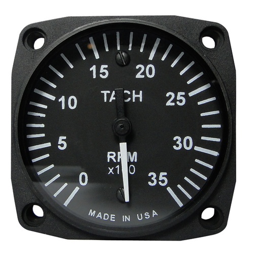 [RX1-10-02141] UMA 2-1/4 Electric Tachometer 0-3500 RPM Slick 6C Sender Non-TSO