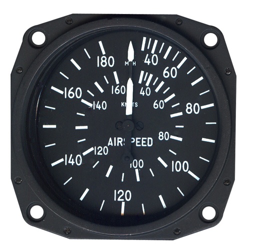 [RX1-10-05400] Skysports Non-TSO 3-1/8 Airspeed Indicator 30-180 MPH 30-160 Knt