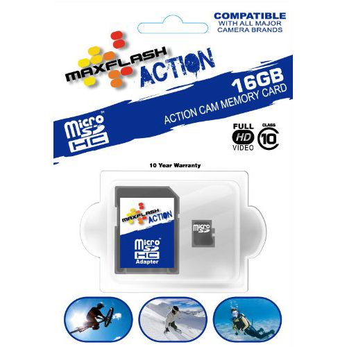 [RX1-11-11416] MAXFLASH MICRO SD 16GB ACTION CAM MEMORY CARD