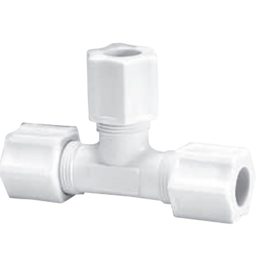 [RX1-12-05461] 1/4 Tube Nylon Union Tee Compression Connector
