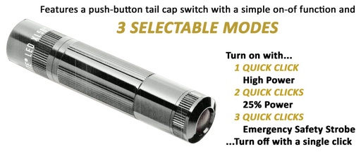 [RX1-13-08991] Maglite XL50 Silver LED Flashlight