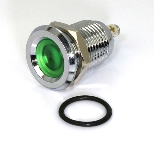 [RX1-13-15813] 12MM Panel Indicator Lamps- Green