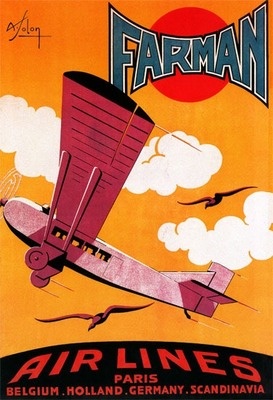 [RX1-13-17756] Farman Brothers Airlines F-170 Postcard
