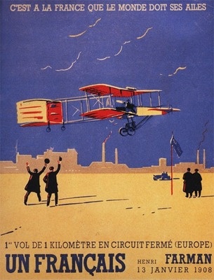 [RX1-13-17782] Postcard Henry Farman Flies At Issy-Les-Moulineaux