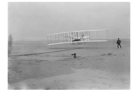 [RX1-13-17830] Postcard Oliver Wright On First Flight 120 Ft