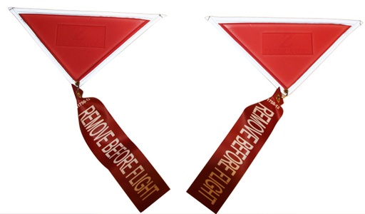 [RX1-13-19017] FORTI REMOVE BEFORE FLIGHT RED STREAMER CORNER PAD RED
