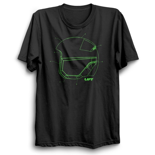 [RX1-13-19910] Av-Thlmt-Bk-M Lift Aviation T-Shirt Helmet