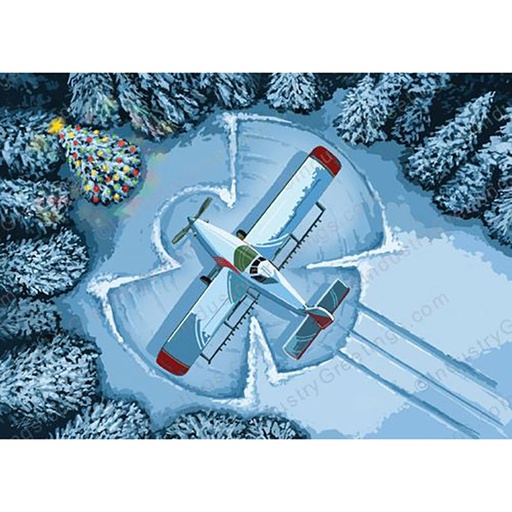 [RX1-13-23415] Holiday Card Agricultral Aviation - Angelic - 10 Pack
