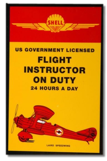 [RX1-14-00617] Shell Flight Instructor On Duty Magnet