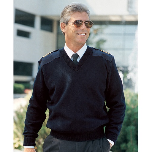 [RX1-14-00882] PULLOVER PILOT SWEATER - BLACK X-LARGE