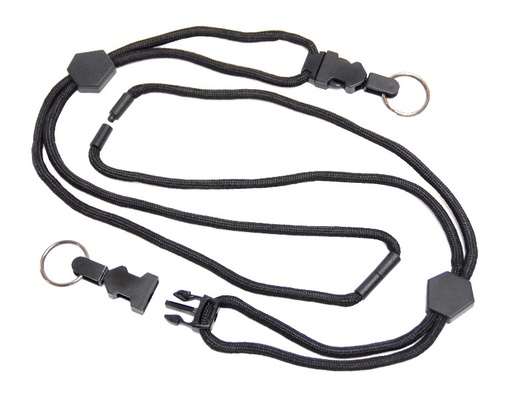 [RX1-14-00894] Lanyard With Break Away Ring (Black)