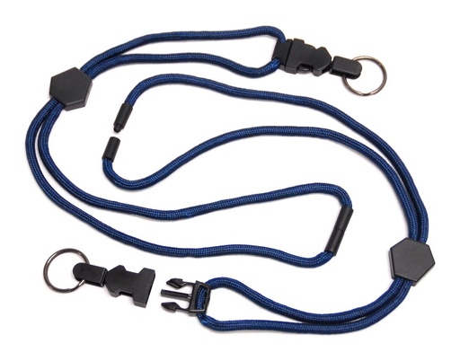 [RX1-14-00895] Lanyard With Break Away Ring (Navy)