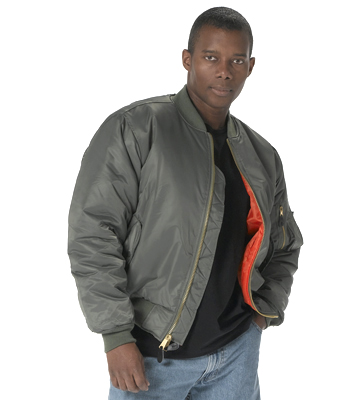[RX1-14-02042] Ultra Force Sage MA-1 Flight Jacket - Large