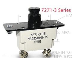 [RX1-7271-3-15] 7271 Series Circuit Breaker 7271-3-15 15 Amp