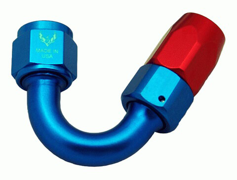 [RX1-04-03649] AN -8 Swivel Hose End 150 Degree - Black J8150-3