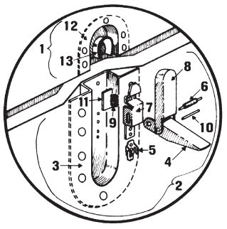 [RX1-05-07260] Cessna Upper Cowl Latch Hook