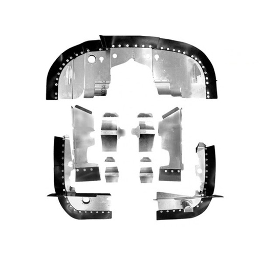 [RX1-05-22481] Cessna 150 1971-77 Engine Baffle Kit Powder Coat Orange Seals