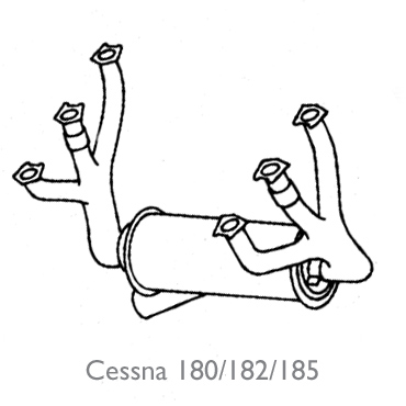 [RX1-08-00551] 221-32 Cessna R/H Muffler
