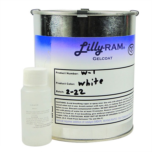 [RX1-09-01665] Gel Coat White Gallon With Catalyst