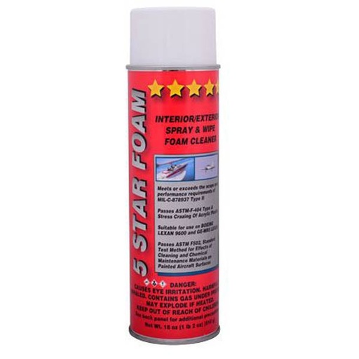 [RX1-09-03843] 5-Star Foam Clnr 18 Oz