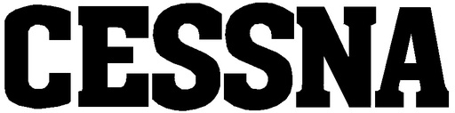 [RX1-09-43540] Bold Cessna Placard Black